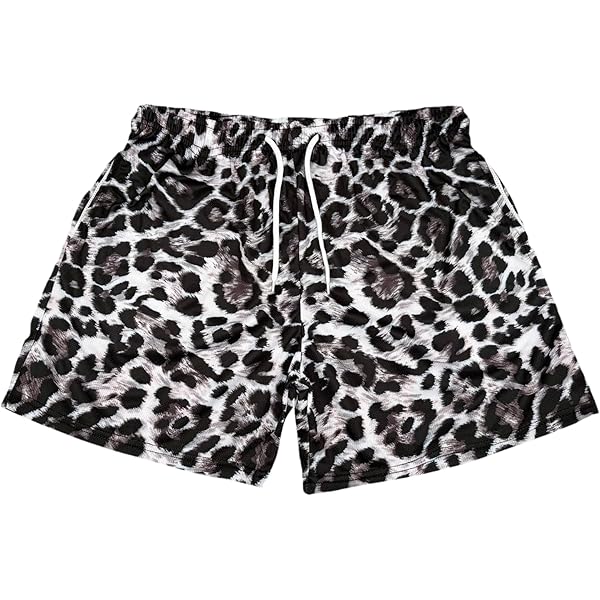 Men's Leopard Animal Print Casual Slim Fit Shorts - DS2044 Men's Leopard Animal Print Casual Slim Fit Shorts - DS2044